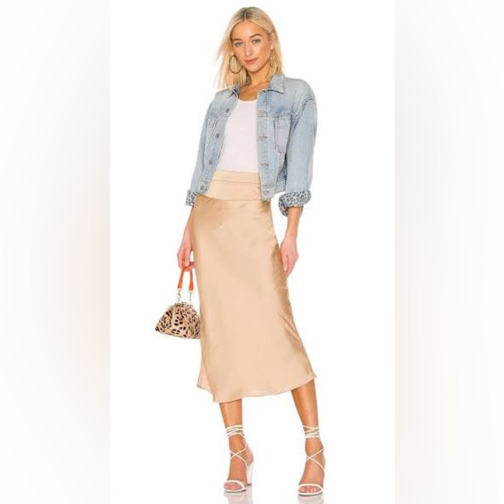 Free People Normani Bias Skirt in Praline Size 10